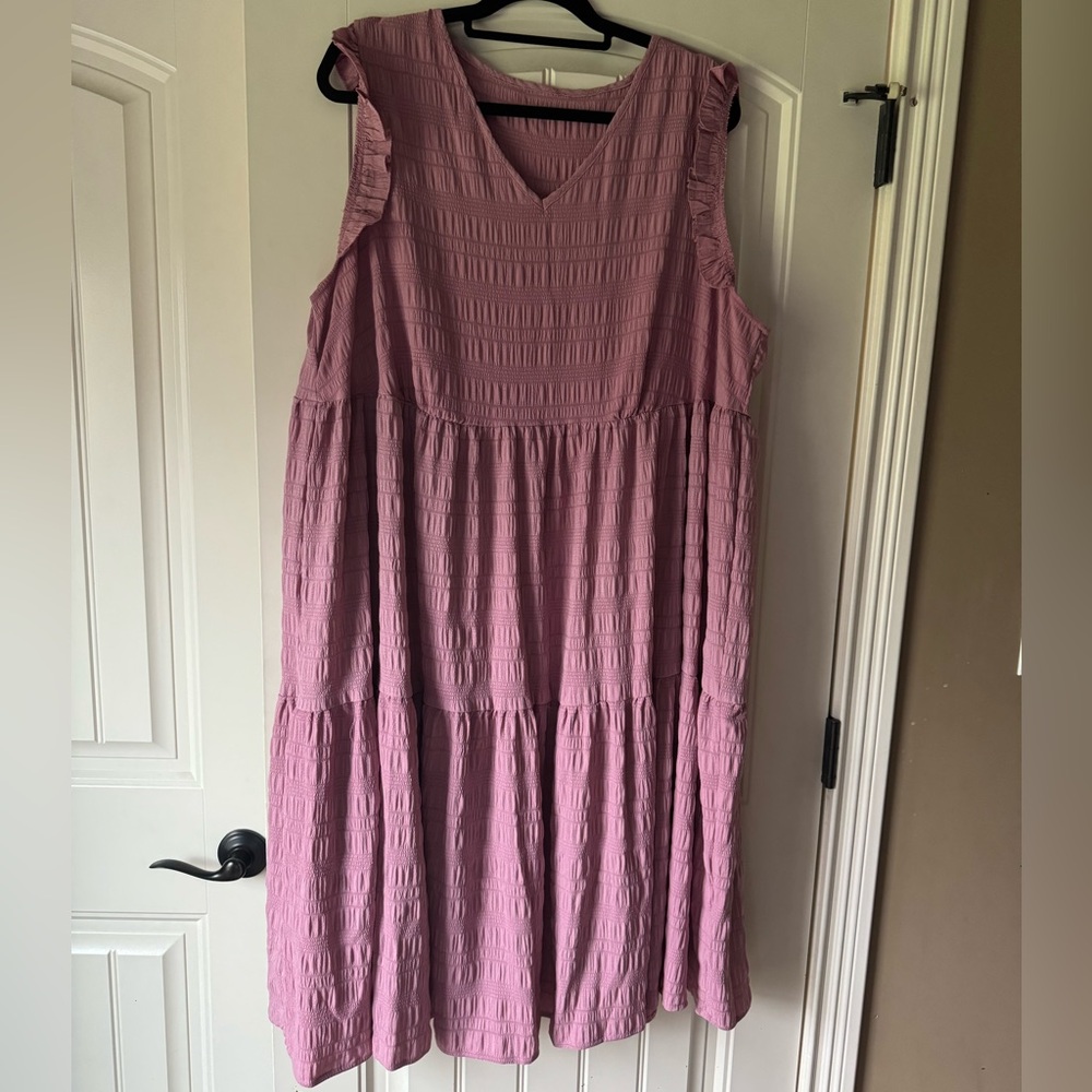 Pink tiered dress